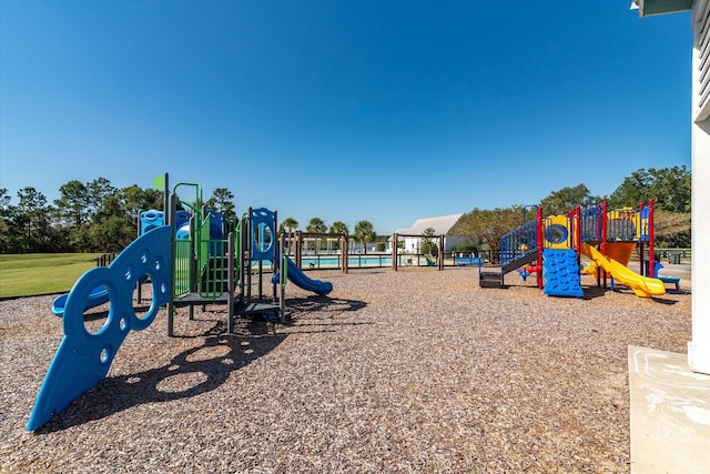 view of jungle gym