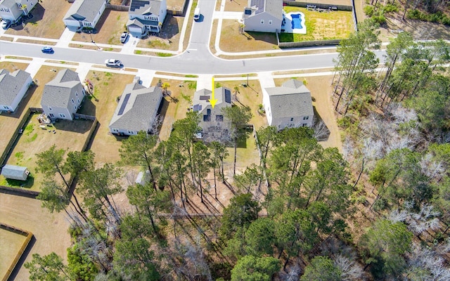 aerial view featuring a residential view