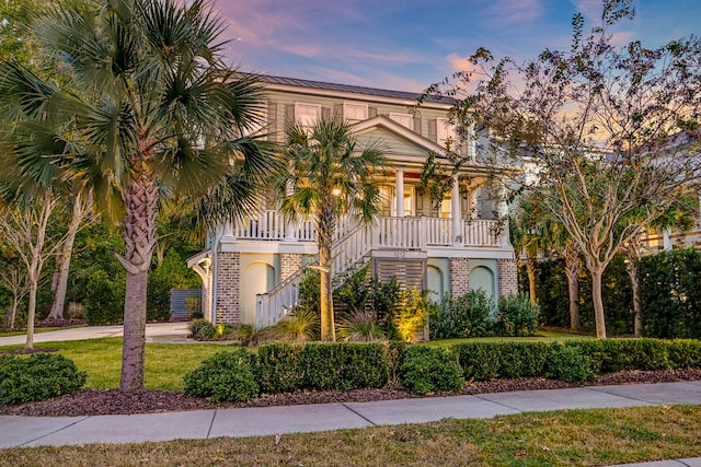 view of front of home with a porch