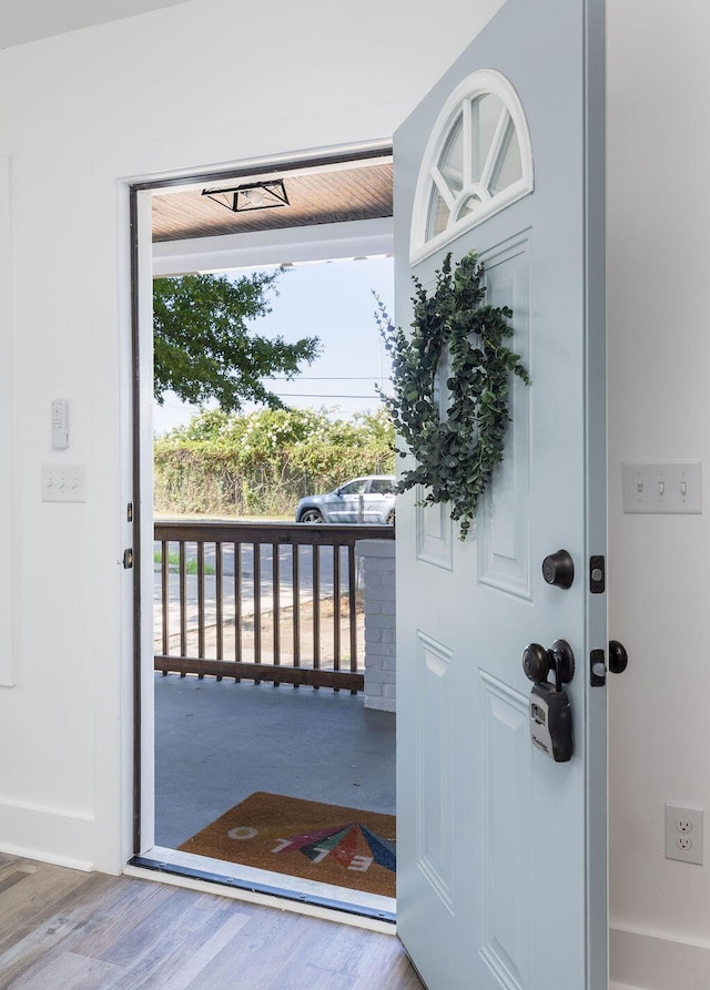 2924 Chicora Ave, North Charleston, SC 29405 - doorway to outside with plenty of natural light and wood finished floors