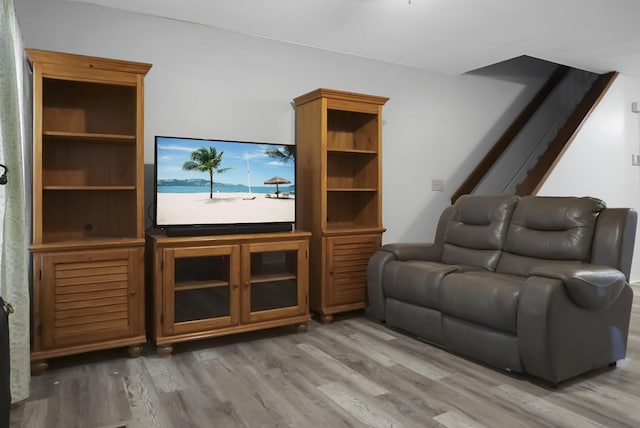 living room featuring hardwood / wood-style floors