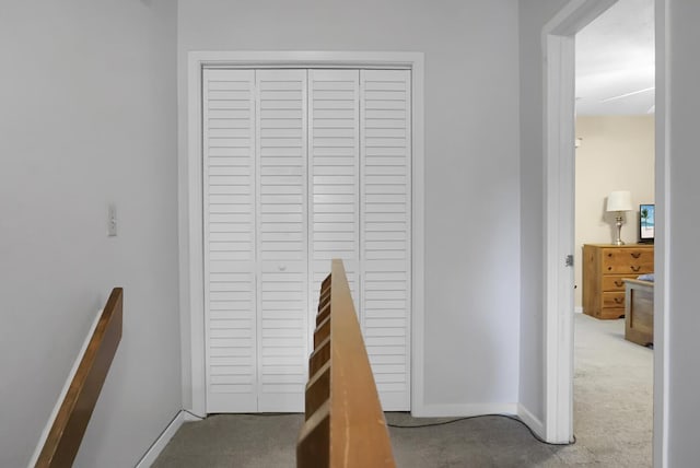 interior space featuring carpet flooring