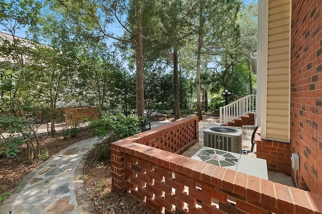 view of patio / terrace featuring central AC