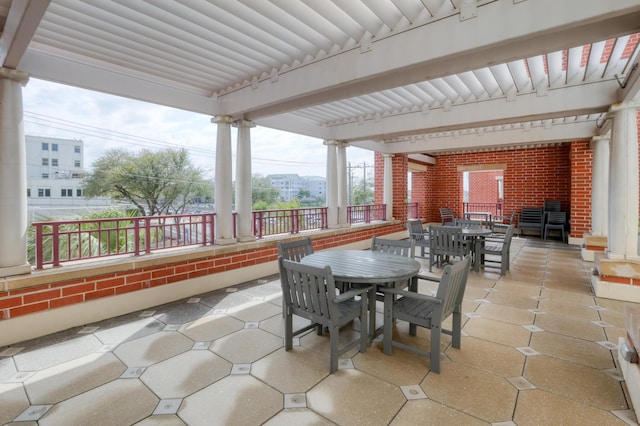 view of patio featuring outdoor dining space