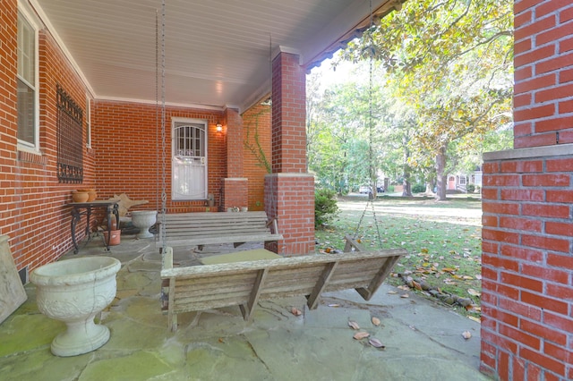 view of patio / terrace featuring covered porch