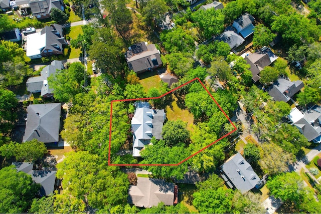 bird's eye view with a residential view