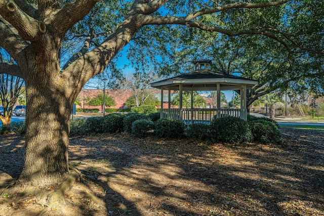 view of yard featuring a gazebo