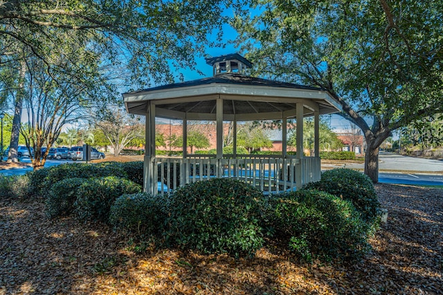 view of community featuring a gazebo