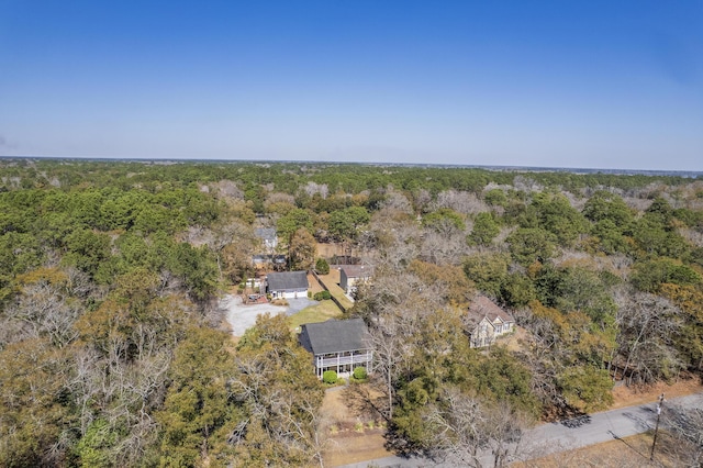 bird's eye view with a forest view