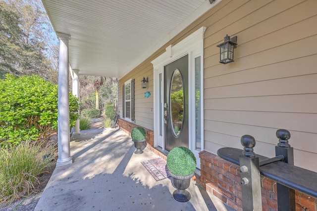 view of patio / terrace with a porch