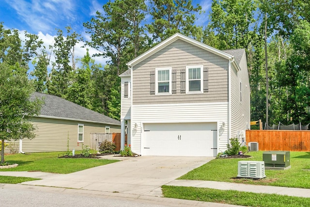 508 Glady Rd, Moncks Corner, SC 29461 - traditional-style house with driveway, a garage, and central AC