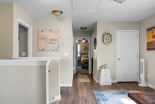 508 Glady Rd, Moncks Corner, SC 29461 - hall featuring dark wood-type flooring and baseboards