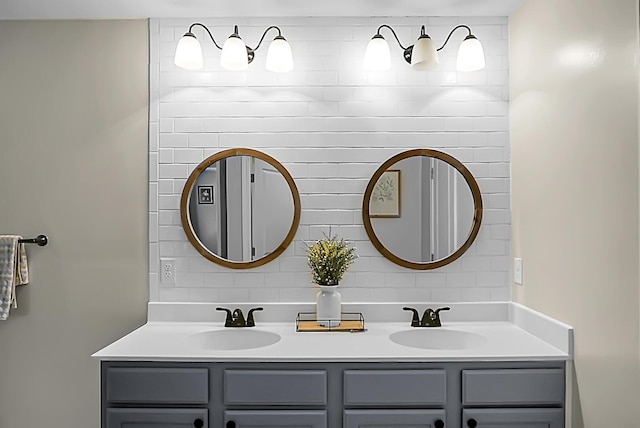 508 Glady Rd, Moncks Corner, SC 29461 - full bathroom with double vanity and tasteful backsplash