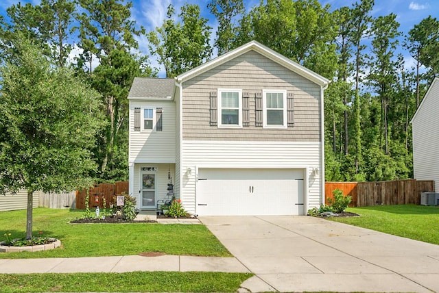 508 Glady Rd, Moncks Corner, SC 29461 - view of front of property featuring an attached garage, concrete driveway, and central AC unit