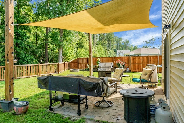 508 Glady Rd, Moncks Corner, SC 29461 - view of patio with a fire pit and grilling area