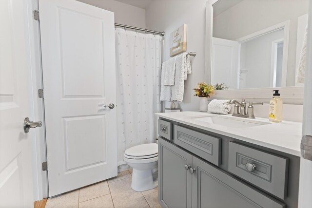 403 Cool Bend Ln, Summerville, SC 29486 - full bath with toilet, tile patterned flooring, vanity, and a shower with shower curtain