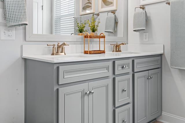 403 Cool Bend Ln, Summerville, SC 29486 - bathroom featuring double vanity and baseboards