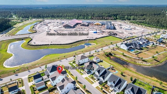 403 Cool Bend Ln, Summerville, SC 29486 - aerial overview of property's location featuring a forest and a large body of water