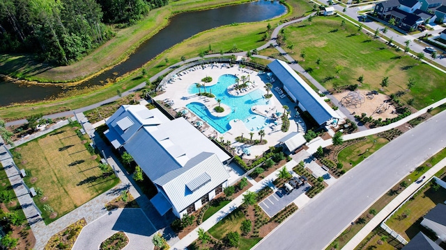 403 Cool Bend Ln, Summerville, SC 29486 - aerial view of a pool and a nearby body of water