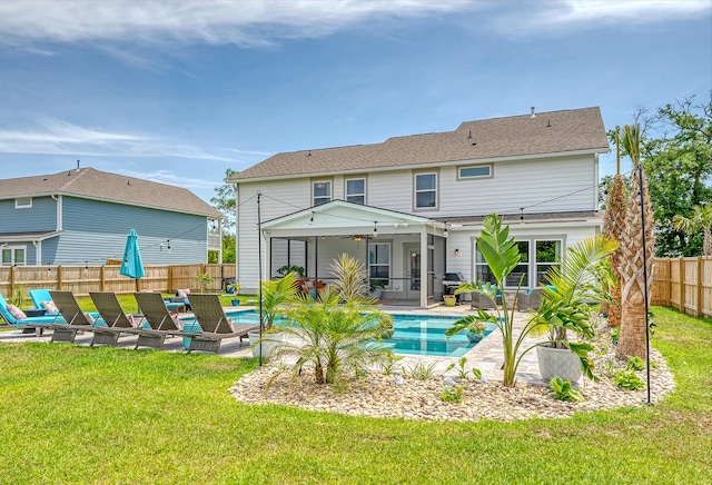 3173 Hugh Bennett Dr, Johns Island, SC 29455 - back of property featuring a sunroom and a patio
