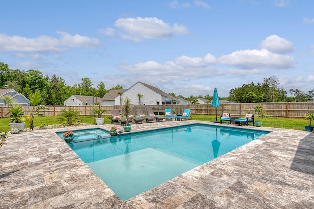 3173 Hugh Bennett Dr, Johns Island, SC 29455 - view of pool with a patio area and a pool with connected hot tub