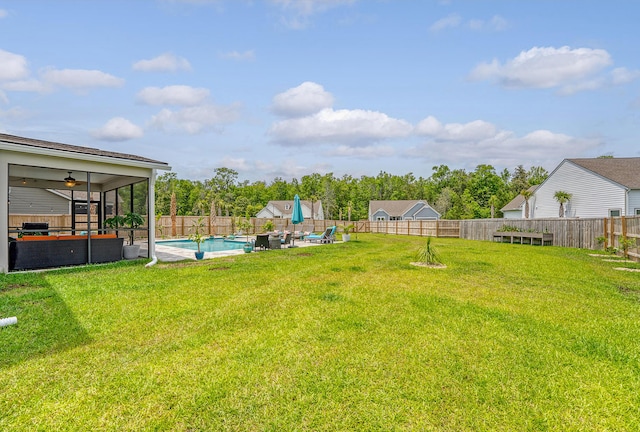 3173 Hugh Bennett Dr, Johns Island, SC 29455 - view of yard with an outdoor hangout area and a ceiling fan