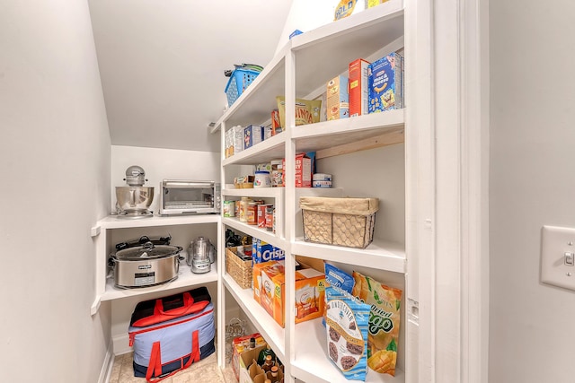 view of pantry