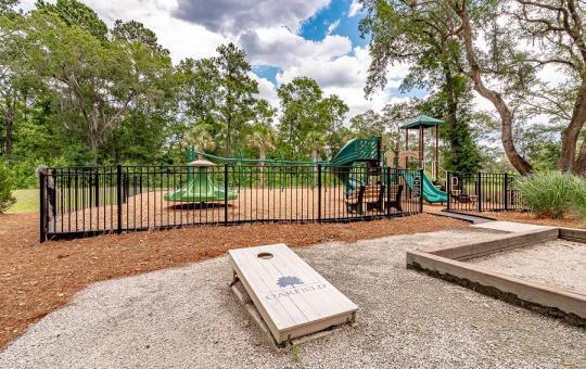 community play area featuring fence