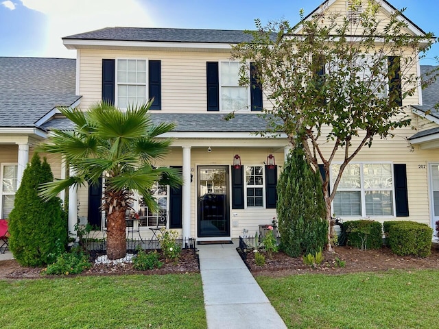 view of front of property with a porch