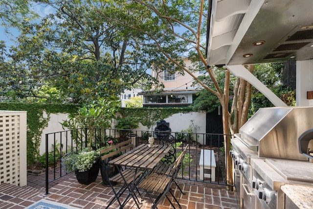 1661/2 Queen St, Charleston, SC 29401 - view of patio with exterior kitchen