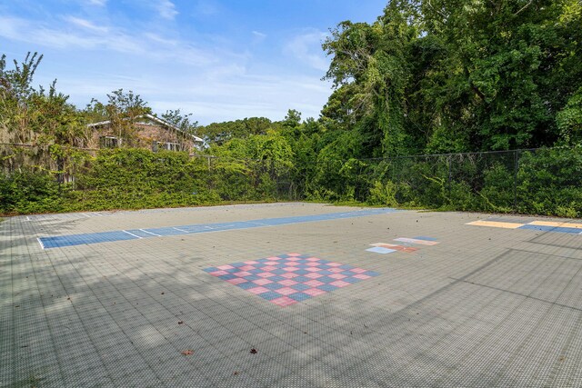 view of basketball court