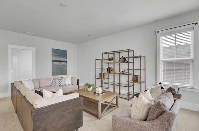 view of carpeted living room