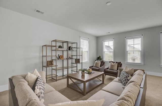 view of carpeted living room