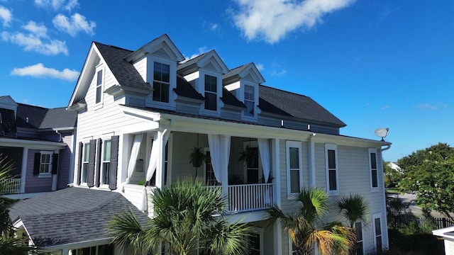 view of front of property with a porch