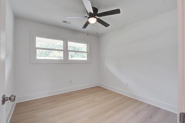 2135 Clayton St, Charleston, SC 29414 - spare room featuring light wood finished floors, baseboards, and ceiling fan