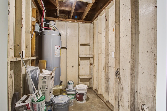 2135 Clayton St, Charleston, SC 29414 - unfinished basement featuring electric water heater