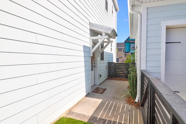 view of home's exterior featuring a garage