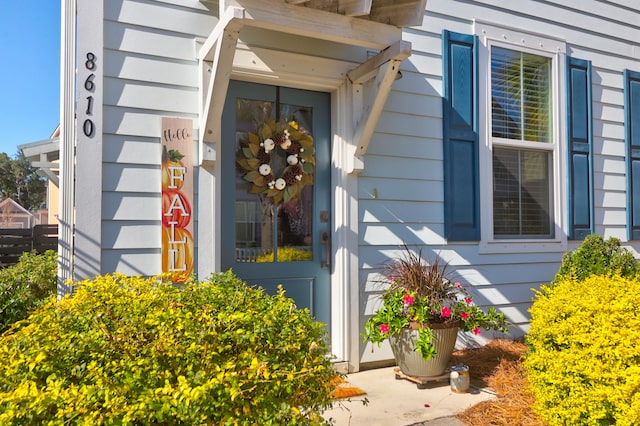 view of doorway to property