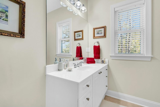 bathroom with vanity