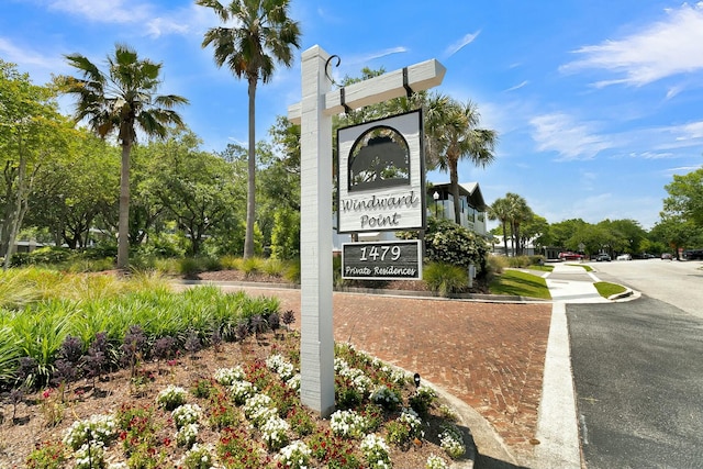 view of community sign