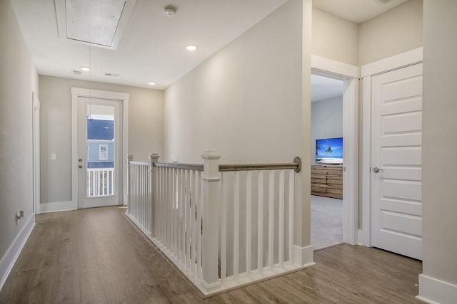 hallway featuring light hardwood / wood-style floors