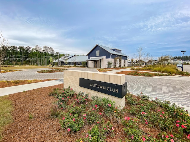 view of community sign