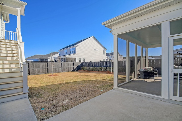 view of yard with a patio