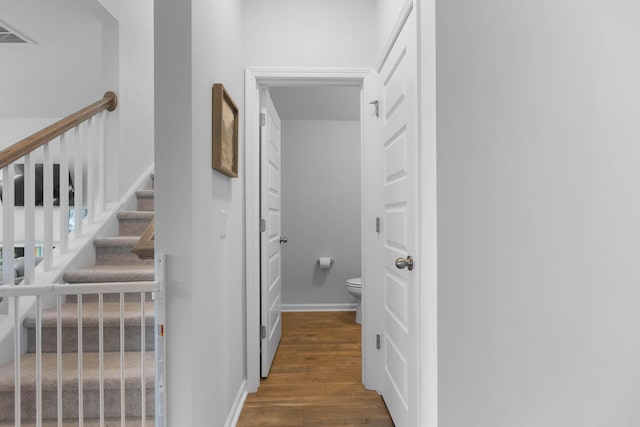 211 Squire Pope Rd, Summerville, SC 29486 - corridor with wood finished floors and baseboards