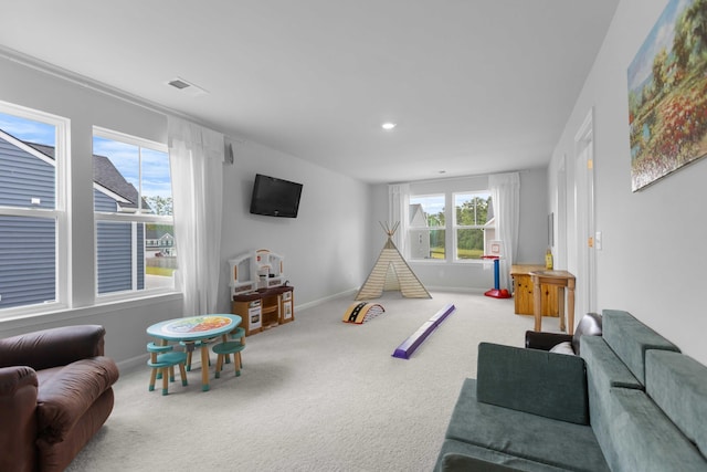 211 Squire Pope Rd, Summerville, SC 29486 - recreation room with carpet floors, baseboards, and recessed lighting