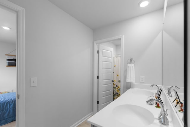 211 Squire Pope Rd, Summerville, SC 29486 - full bath featuring recessed lighting, baseboards, and double vanity