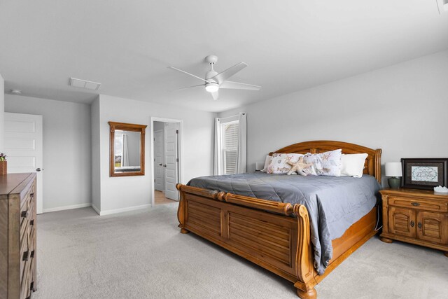 211 Squire Pope Rd, Summerville, SC 29486 - bedroom featuring light colored carpet, baseboards, and a ceiling fan