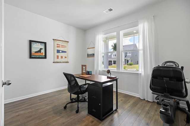 211 Squire Pope Rd, Summerville, SC 29486 - office with dark wood-style floors and baseboards