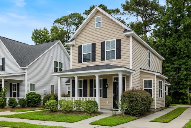 view of front of property featuring a porch