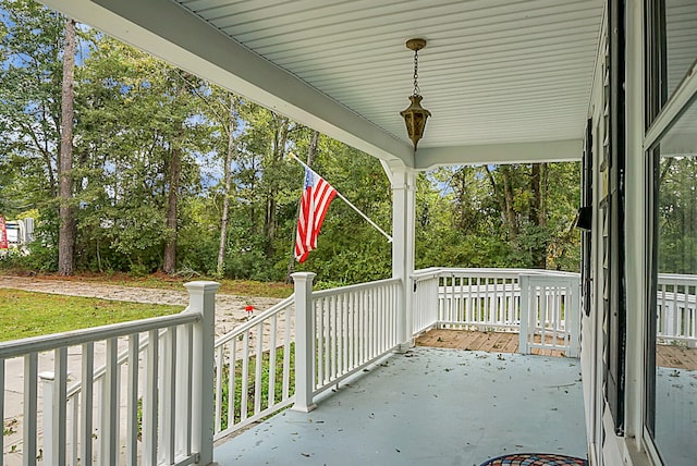 view of patio / terrace featuring covered porch